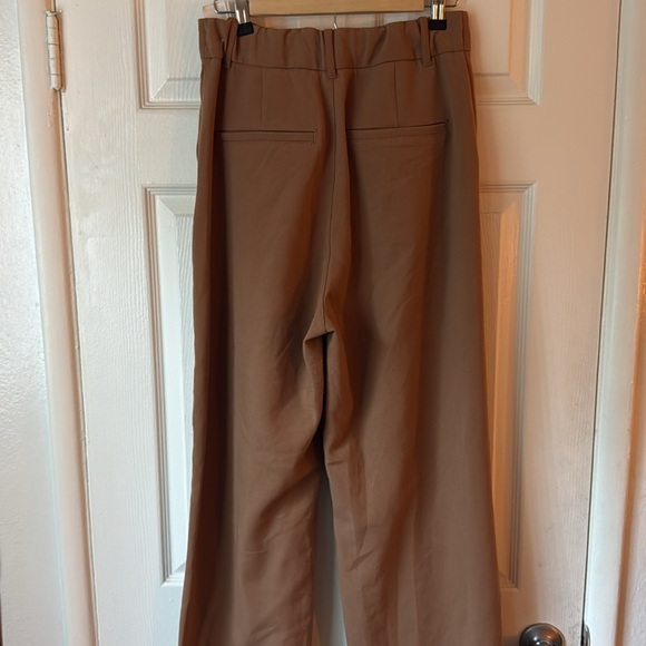 Abercrombie & Fitch Sloane Tailored Wide Leg Pant in Brown size Medium Long - Picture 9 of 10